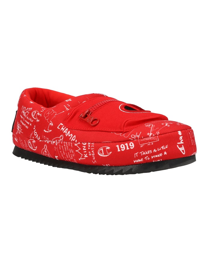 Champion University Pack Doodle Slippers Heren - Rood - Belgie 8236KQNJG